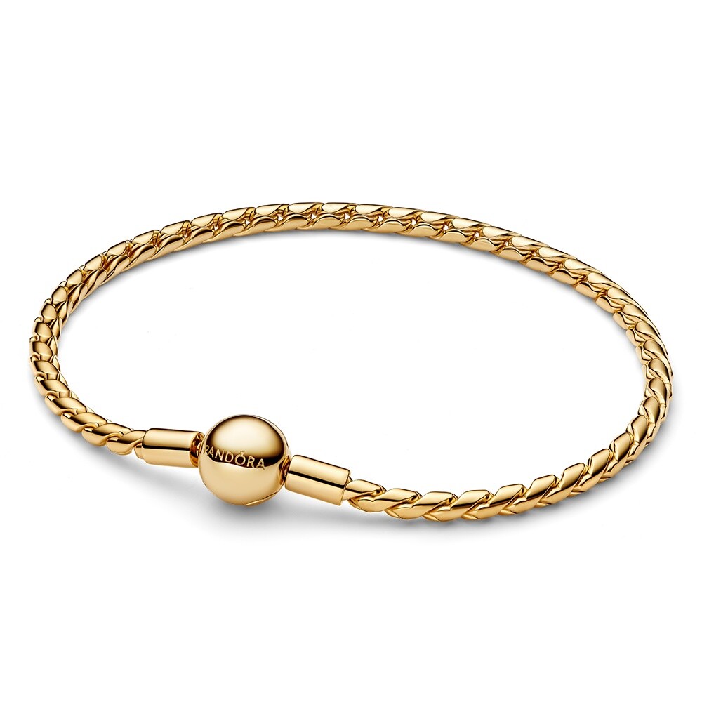 Pandora Pozlátený náramok na prívesky Shine Moments 564028C00 19 cm