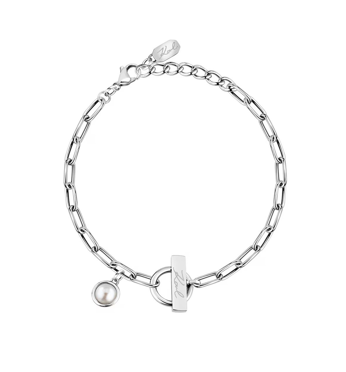 Karl Lagerfeld Štýlový oceľový náramok pre ženy Pearl KLAYR06