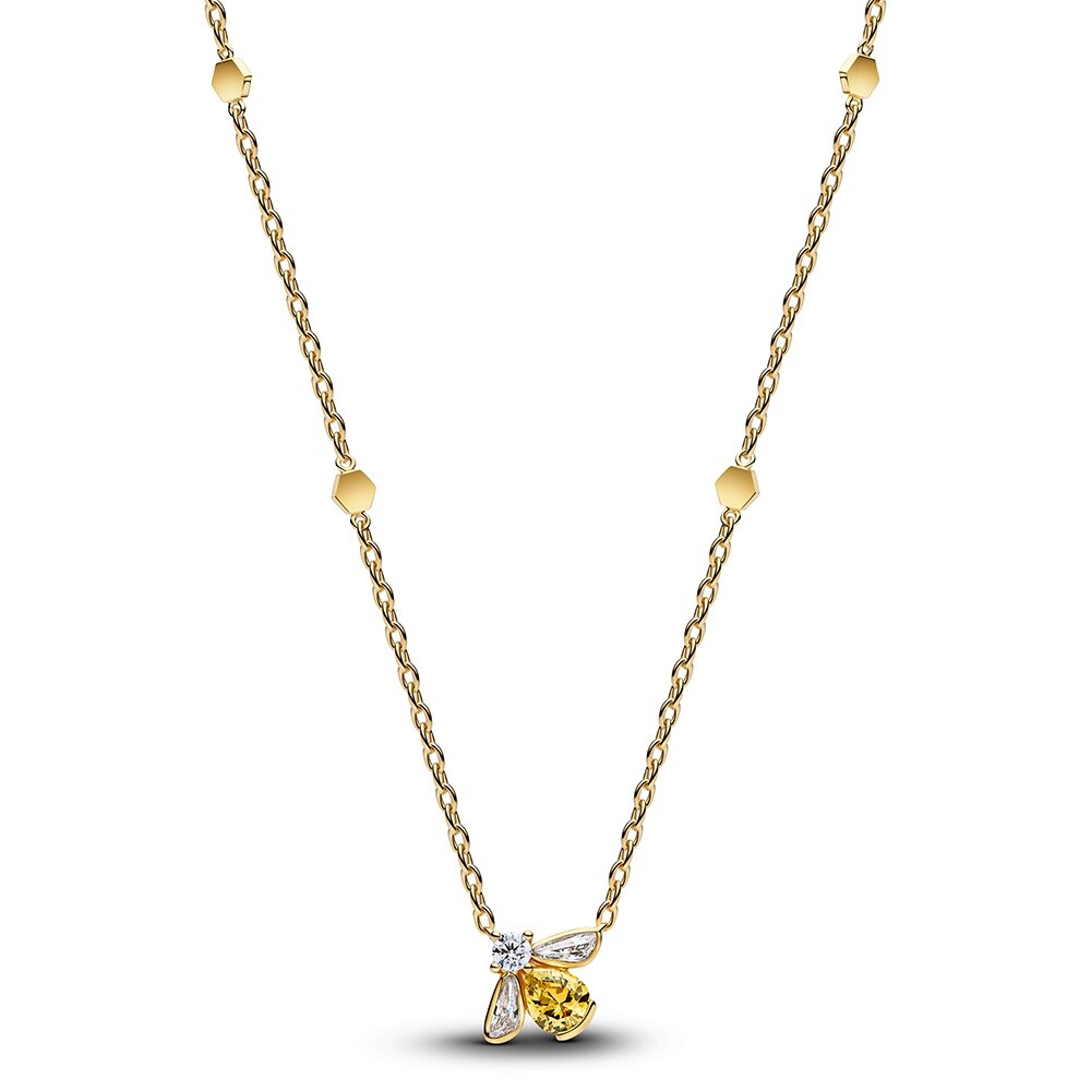 Pandora Pozlátený náhrdelník Včielka Shine Timeless 364560C01