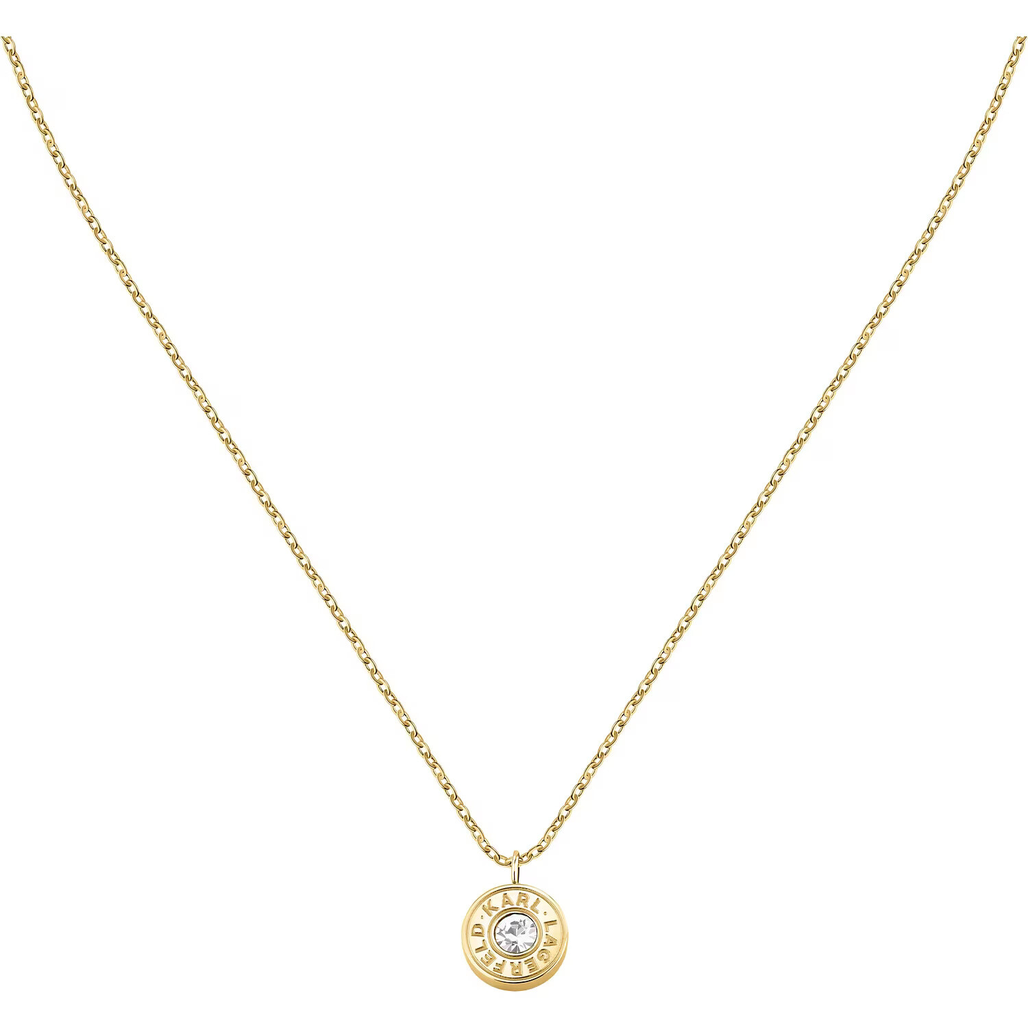 Karl Lagerfeld Pozlátený dámsky náhrdelník Illume KLBJX06