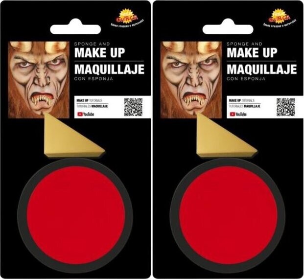 Guirca Červený Make-Up s Hubkou – Halloween – 18 g