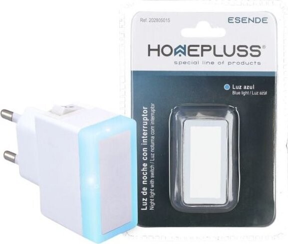 Garsaco Malé noční světlo do zásuvky s vypínačem 0,4 W, GSC, bílé, svítí modře