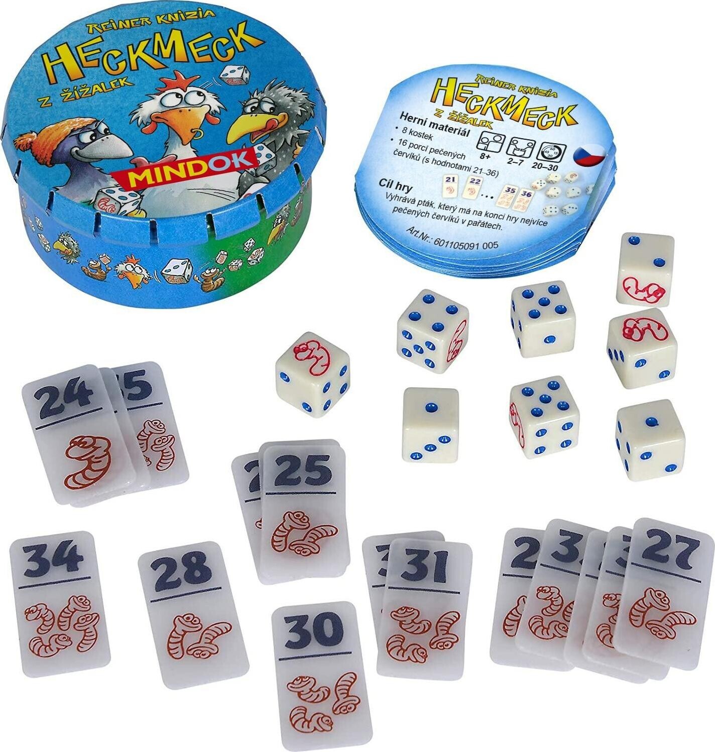 Heckmeck z dážďoviek Mini