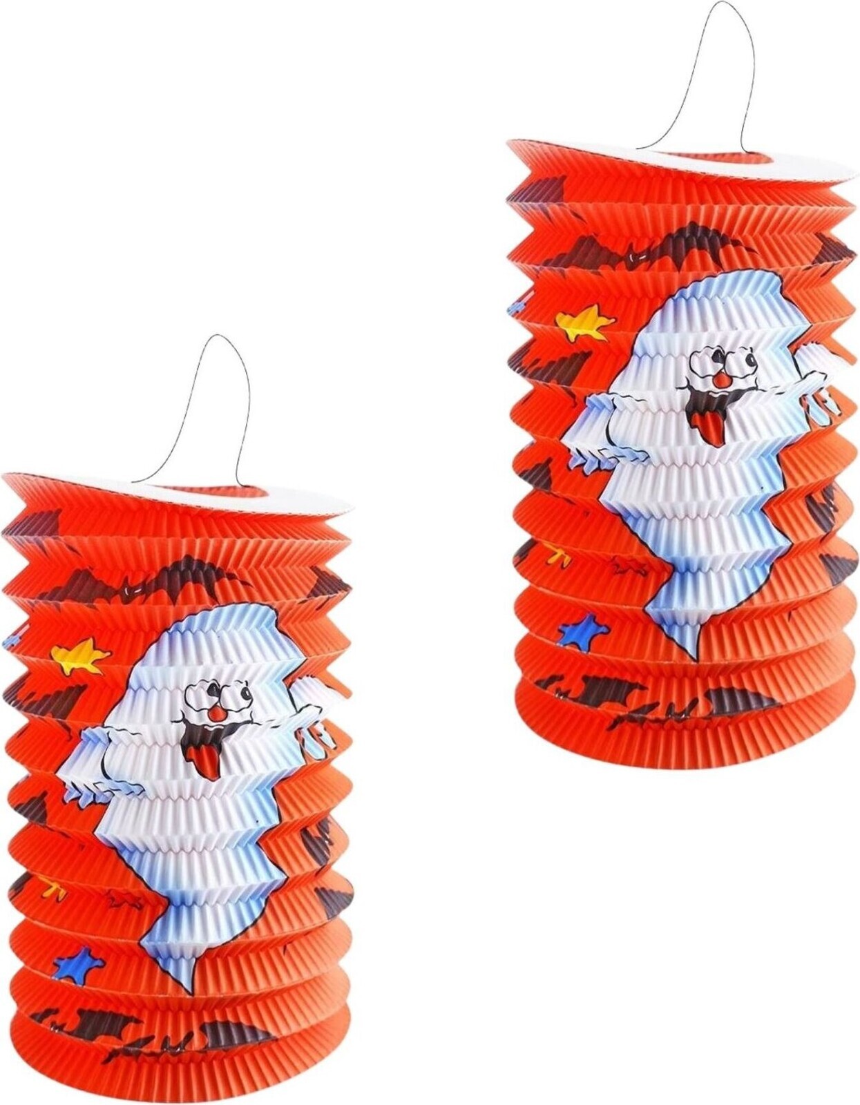 Rappa Lampión ovál s duchom halloween, 15 cm, 2 ks