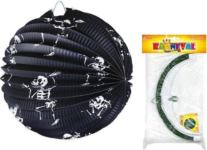 Lampión halloween okrúhly – kostlivci, 25 cm