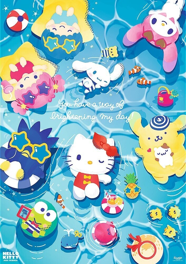 TREFL Puzzle Premium Plus Hello Kitty: Na letnej vlne 1000 dielikov