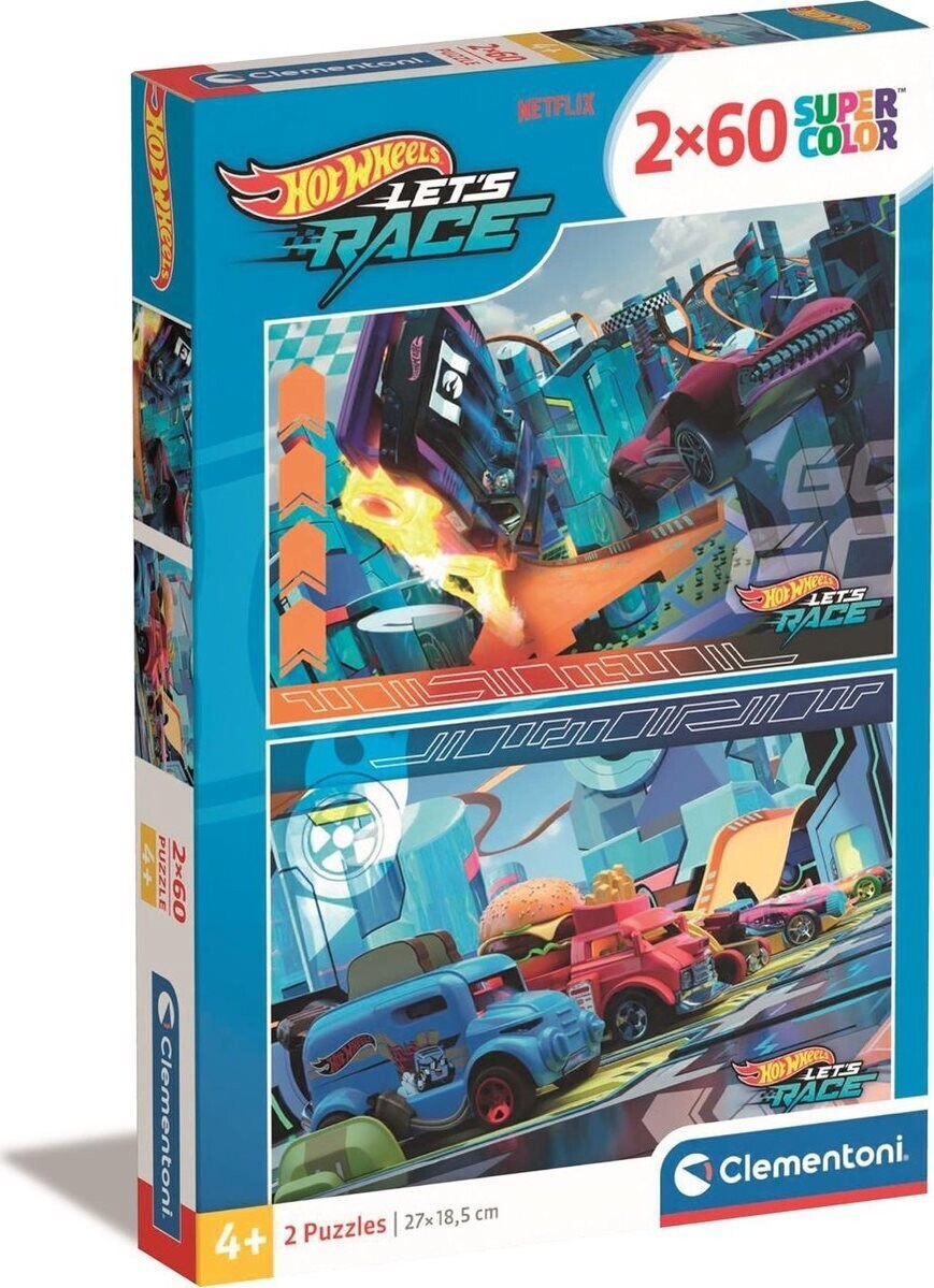 Clementoni Hot Wheels 2 × 60 dílků