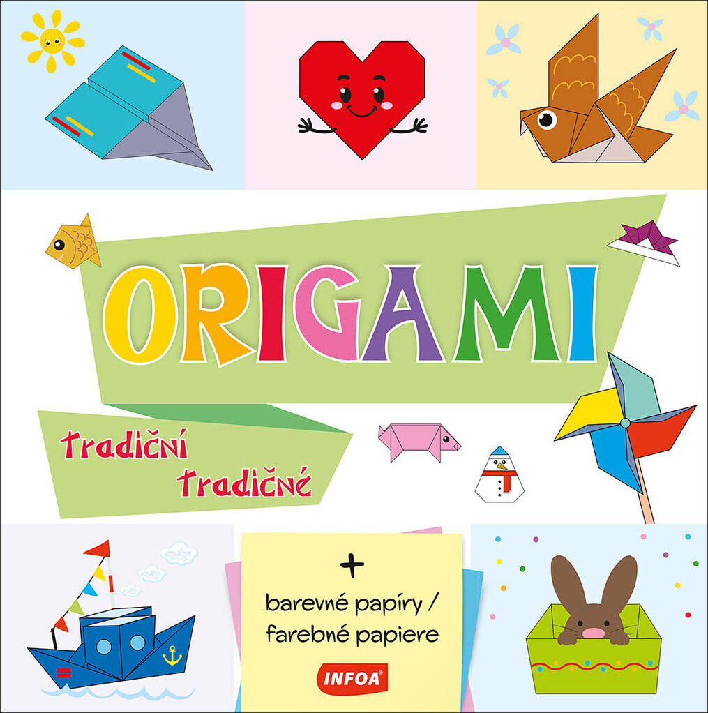 Origami tradiční/tradičné: + barevné papíry/farebné papiere