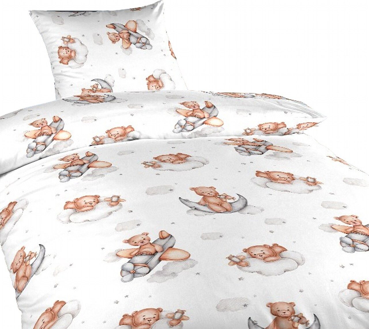 Dadka Obliečky bavlna Teddy Bear plane 140 × 200, 70 × 90 cm