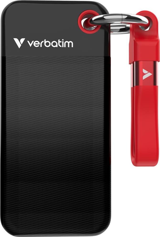 VERBATIM Pocket SSD 2 TB čierna/červená