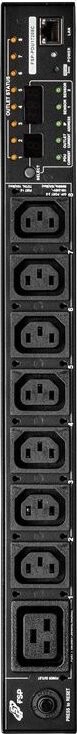 FSP 16A 8-Outlet 1U Outlet-Metered & Switched eco PDU