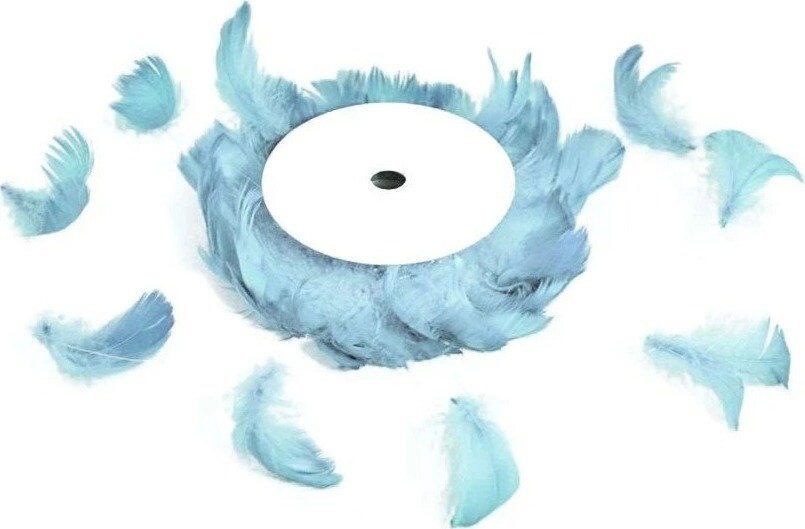 LAALU Perie na drôtiku svetlomodré 6 m