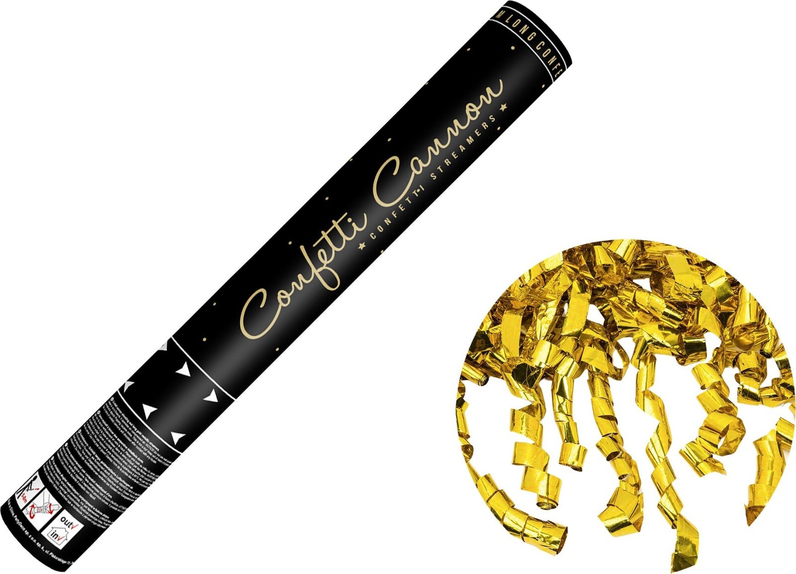 Partydeco Konfety 40 cm zlaté stužky metalické