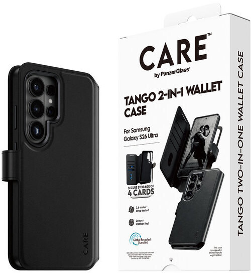 PanzerGlass CARE puzdro Samsung Galaxy S26 Ultra Tango 2 v 1 Wallet Qi