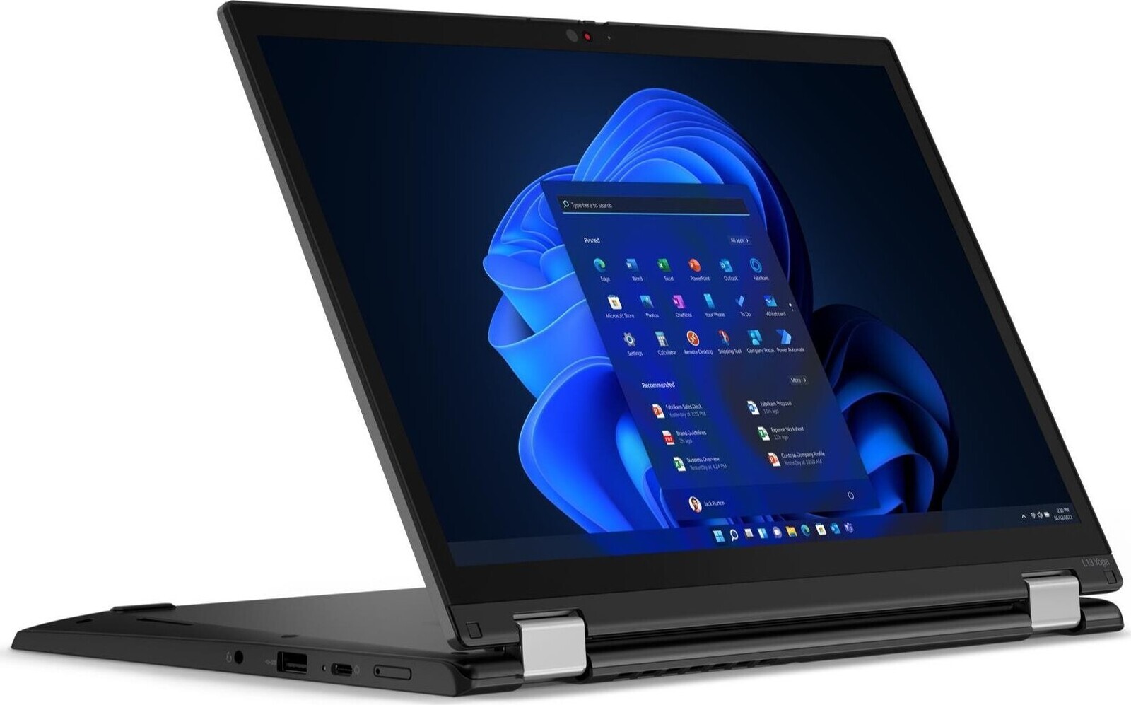 Repasované - Lenovo ThinkPad L13 Yoga Gen 3 Thunder Black + aktivní stylus Lenovo