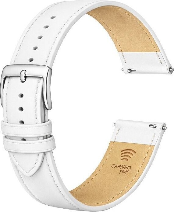 CARNEO PAY kožený 22 mm white