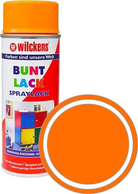 Wilckens Syntetická vrchná farba v spreji pololesk 400 ml oranžová, WI.16120300140