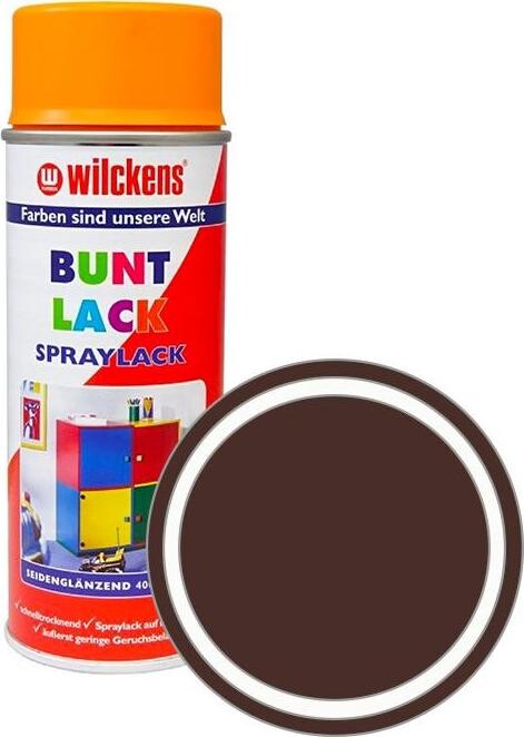 Wilckens Syntetická vrchná farba v spreji pololesk 400 ml hnedá, WI.16187000140