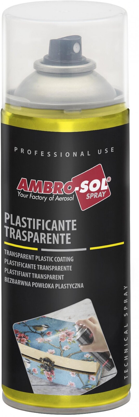 AMBRO-SOL Transparentná laminácia a ochranný film v spreji 400 ml