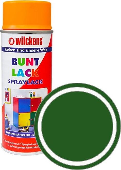 Wilckens Syntetická vrchná farba v spreji pololesk 400 ml, zelená, WI.16160000140