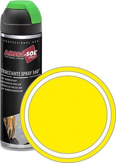 AMBRO-SOL Značkovacia farba v spreji 360° MARKER PAINT 500 ml, žltá