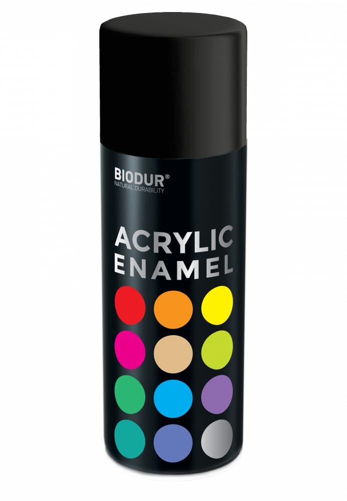 Biodur Akrylový email v spreji – matná čierna 400 ml/RAL 9005