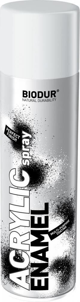 Biodur Akrylový biely lesklý lak v spreji 500 ml/ 9010 PA
