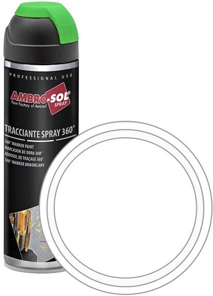 AMBRO-SOL Značkovacia farba v spreji 360° MARKER PAINT 500 ml, biela