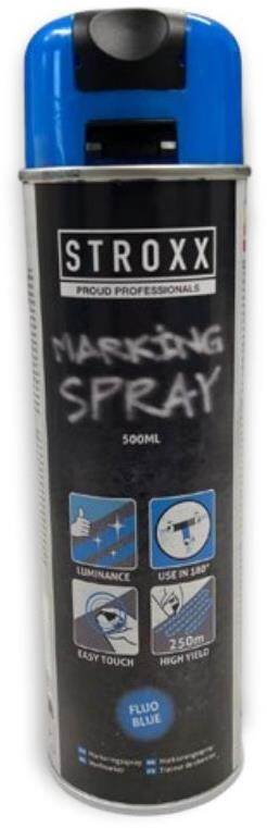 STROXX Značkovací sprej 500 ml rýchloschnúci fluorescenčný modrý
