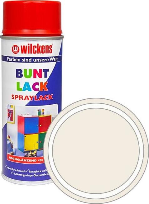 Wilckens Syntetická vrchná farba v spreji vysoký lesk 400 ml biela, WI.16091000140