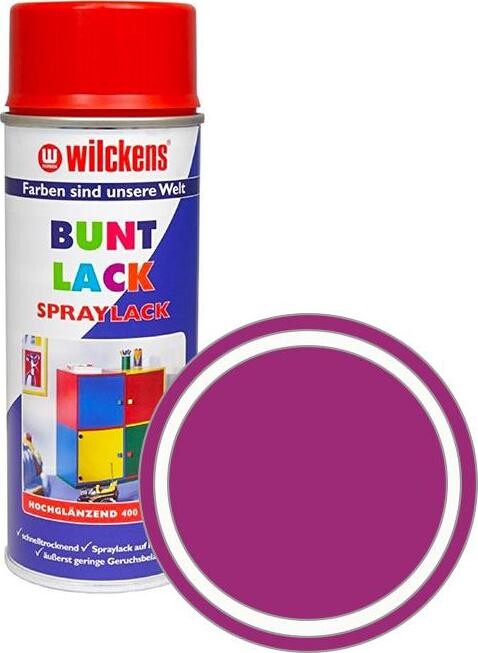 Wilckens Syntetická vrchná farba v spreji vysoký lesk 400 ml fialová, WI.16040600140