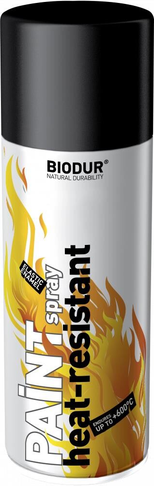 Biodur Farba na vysoké teploty v spreji čierna 400 ml 600 °C