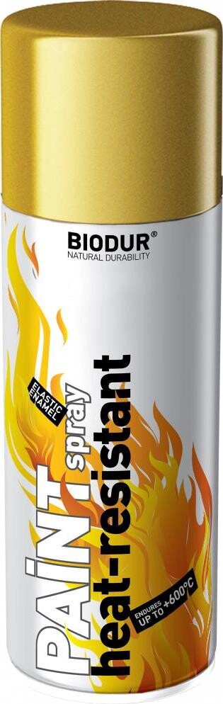 Biodur Farba na vysoké teploty v spreji zlatá 400 ml 600 °C