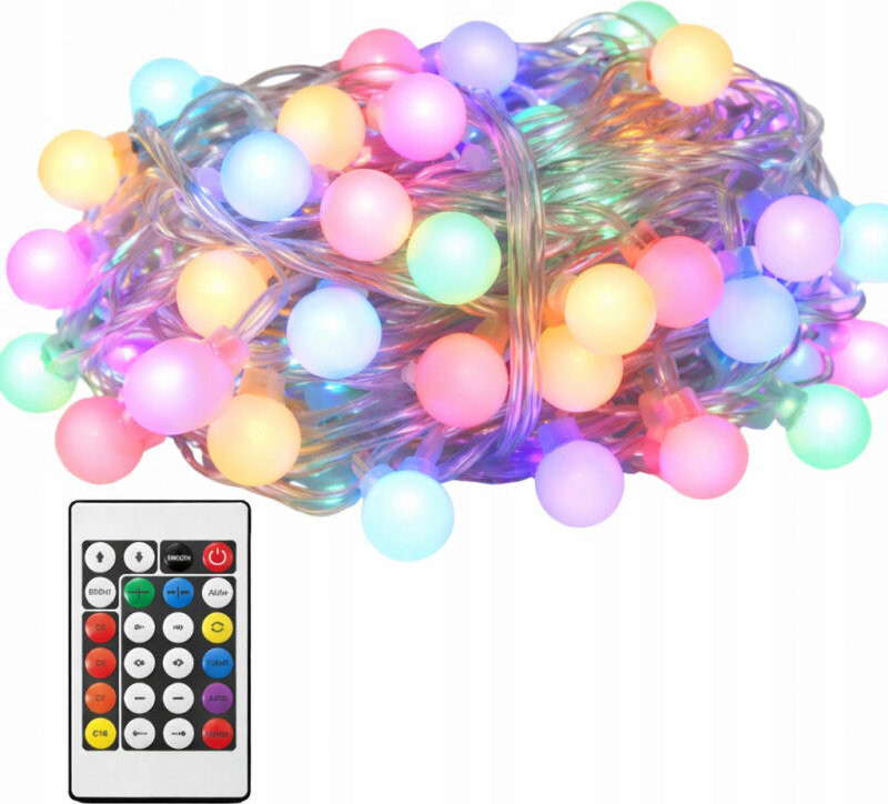 Verk 12444 Světelné kuličky RGB, 50 LED, USB, dálkové ovládání, Bluetooth