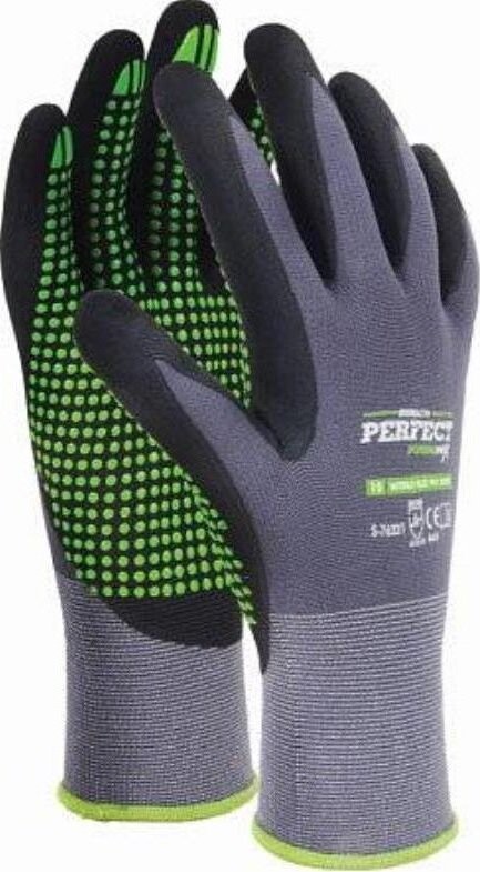 STALCO Rukavice nylonové NITRILE FLEX DOTS, PERFECT, veľ. 9