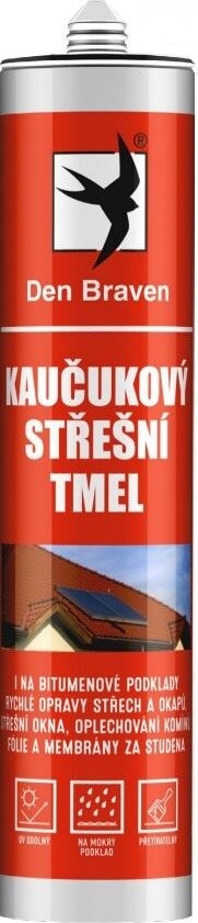 Den Braven – Kaučukový strešný tmel transparent, 280 ml