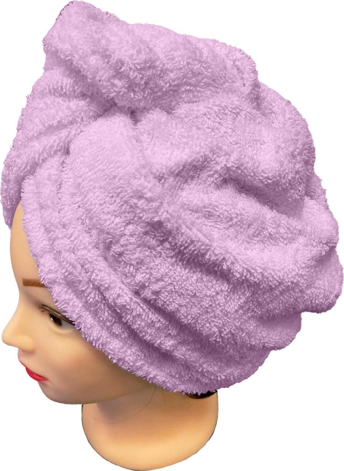 Kaptan Rýchloschnúci froté turban na vlasy, fialový lila