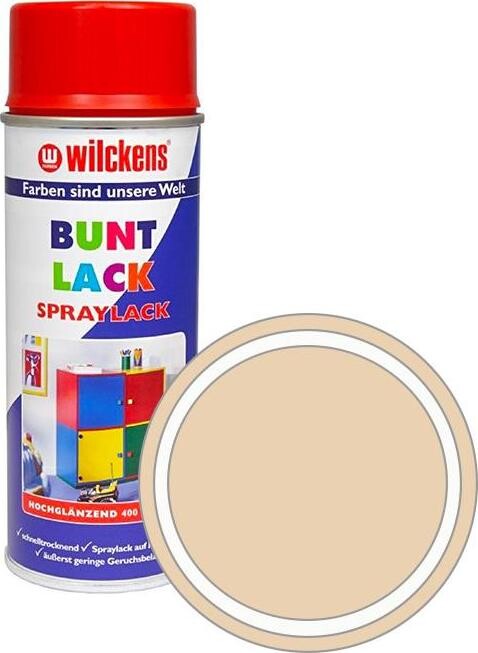 Wilckens Syntetická vrchná farba v spreji vysoký lesk 400 ml slonová kosť, WI.16011500140