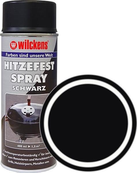 Wilckens Tepelne odolná farba v spreji matná Hitzefest Spray 400 ml čierna