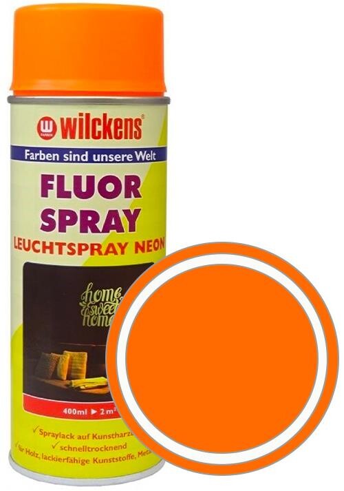 Wilckens Fluorescenčná svietiaca farba v spreji 400 ml oranžová