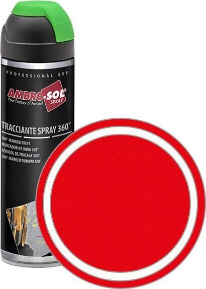 AMBRO-SOL Značkovacia farba v spreji 360° MARKER PAINT 500 ml, červená