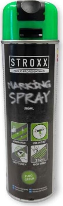 STROXX Značkovací sprej 500 ml rýchloschnúci fluorescenčný zelený