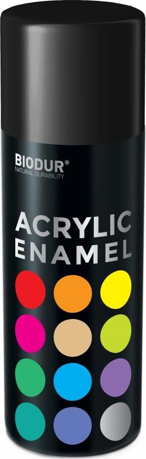 Biodur Akrylový email v spreji – lesklá čierna 400 ml/RAL 9005