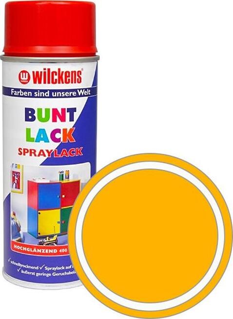 Wilckens Syntetická vrchná farba v spreji vysoký lesk 400 ml žltá, WI.16010200140