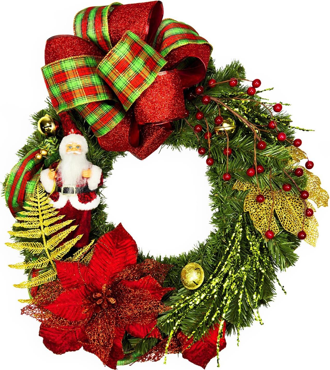 LAALU Vianočný veniec – santa II, 50 cm