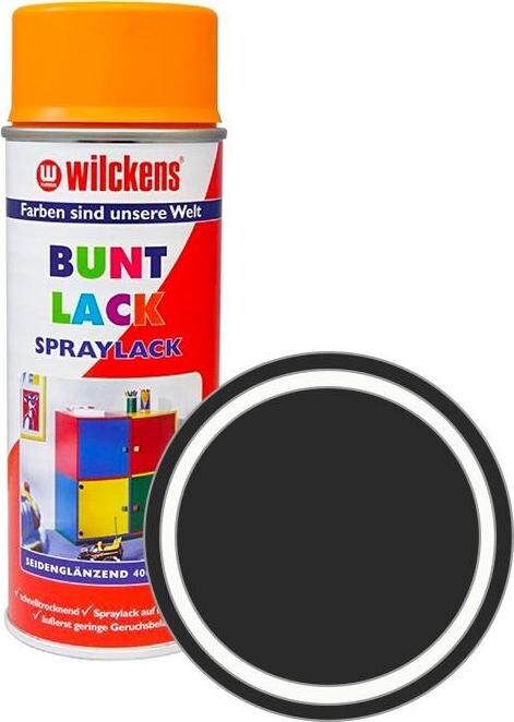 Wilckens Syntetická vrchná farba v spreji pololesk 400 ml čierna, WI.16190500140