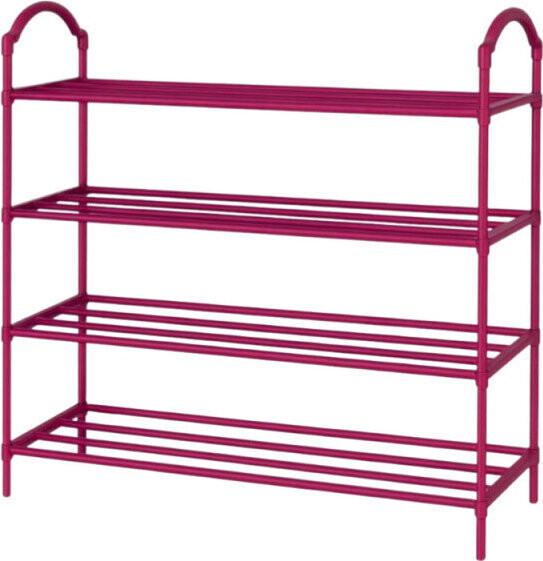 Verk 27542 Regál na boty se 4 policemi 72 × 63 × 24 cm, růžový