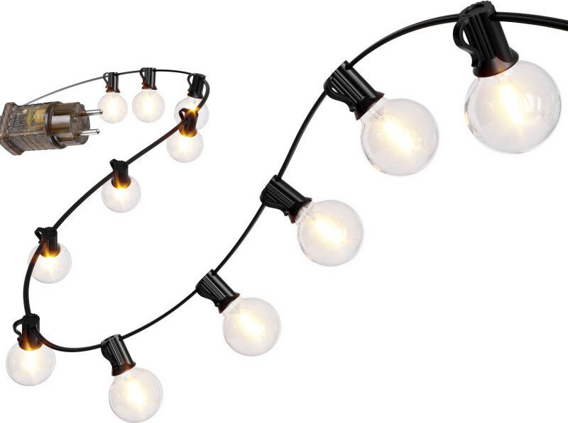 Bauerkraft H-673 Zahradní světelná girlanda s lampičkami 20 LED, 20 m, 9 W