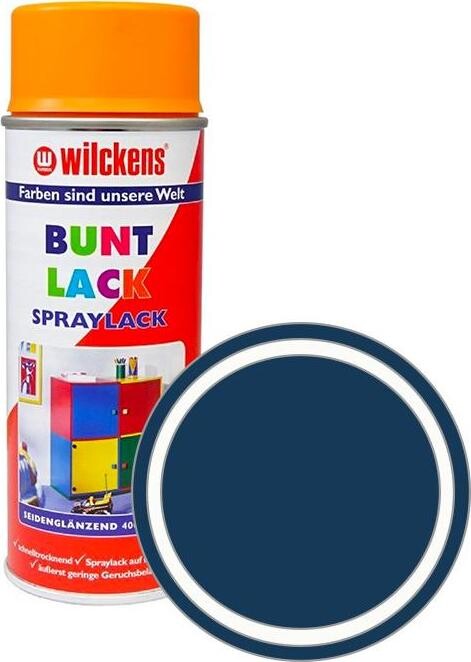 Wilckens Syntetická vrchná farba v spreji pololesk 400 ml modrá, WI.16150300140
