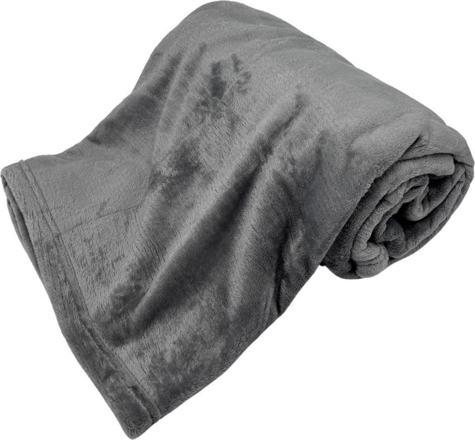 HOME ELEMENTS Mikroflanelová deka 150 × 200 cm, sivá I